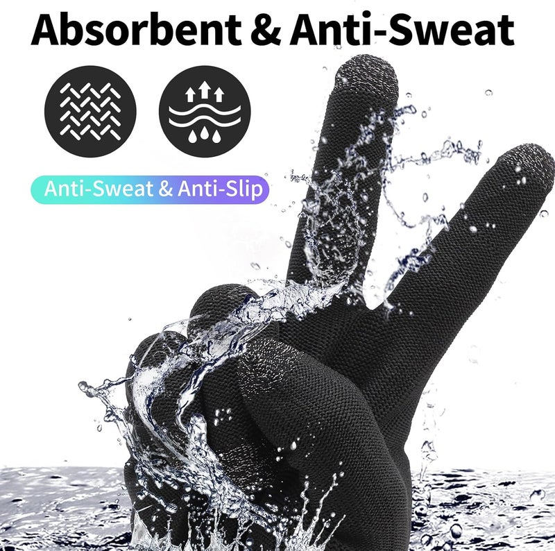 ENPOINT Touch Screen Gloves - 5 Pairs Highly Sensitive Seamless Gaming Gloves for Sweaty Hands, Breathable Anti-Slip Guantes Gamer, PUBG Mobile Call of Duty Mobile Gaming Accessories - Image 4